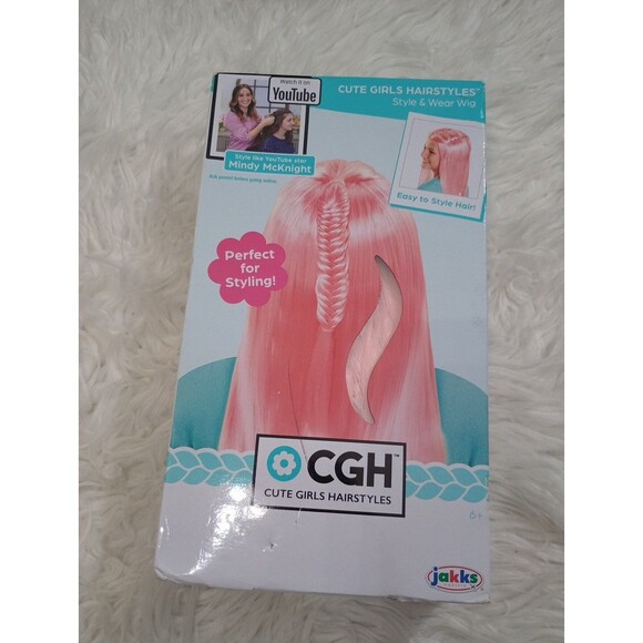 CGH Cute Girls Hairstyles! Wig - Pink Straight Hair Style & Wear Wig - Picture 1 of 3